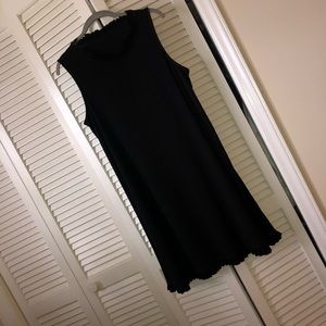 Black cowl neck dress